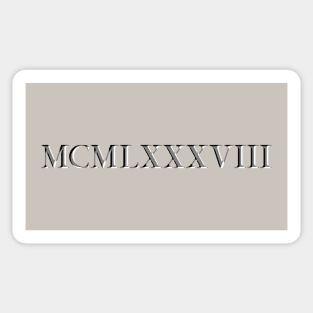 Roman Numeral 1988 Sticker